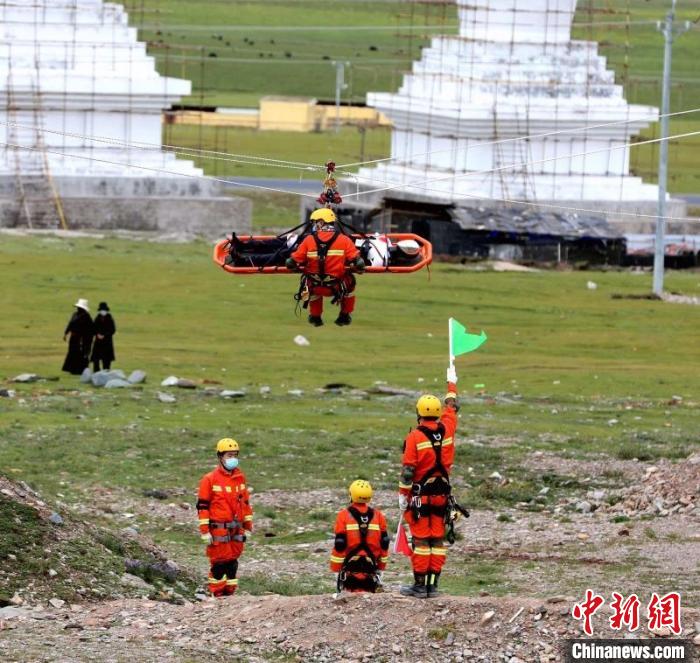 圖為應急演練現(xiàn)場。青海省應急廳